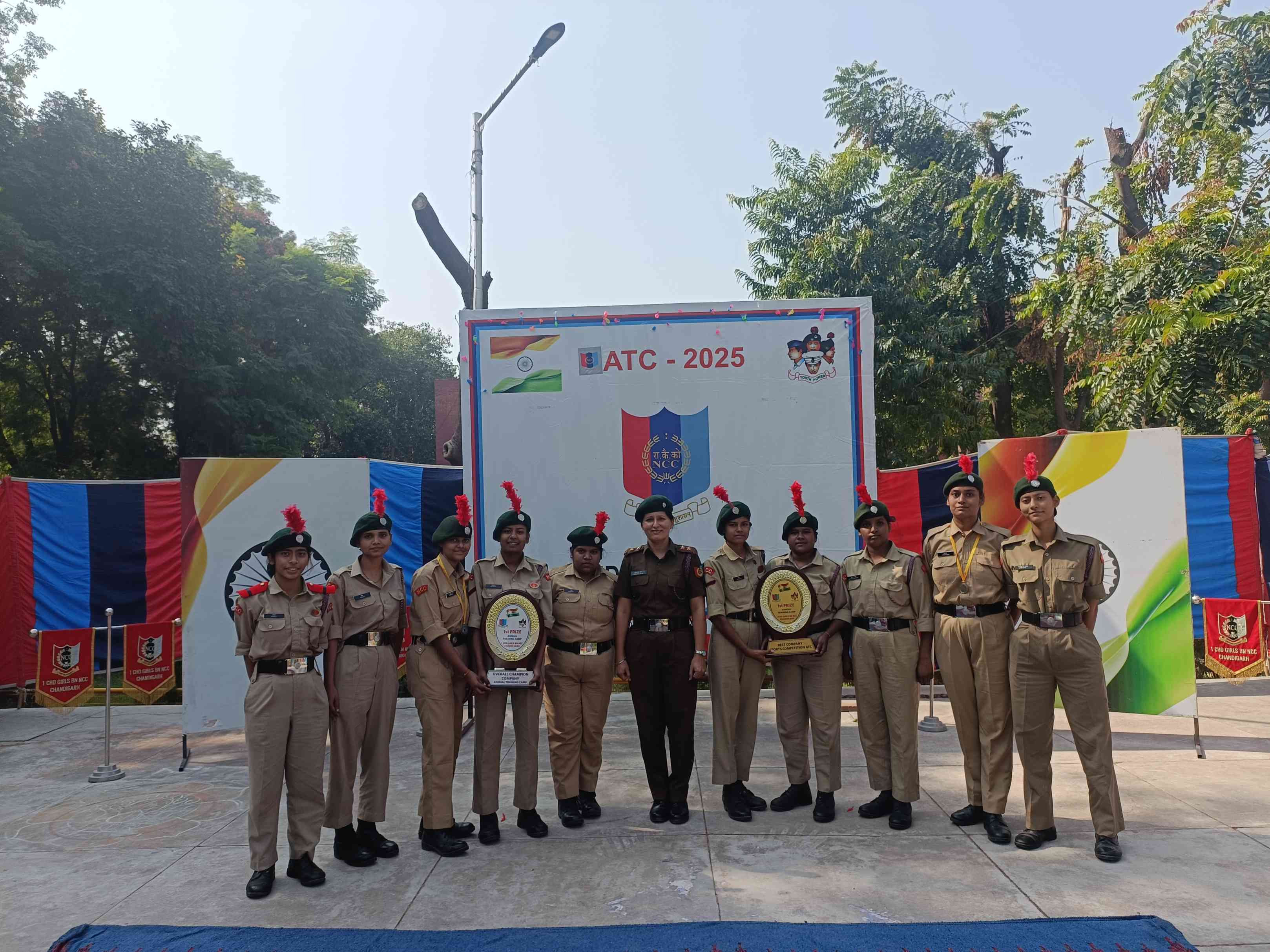 NCC Senior Wing cadets at camp