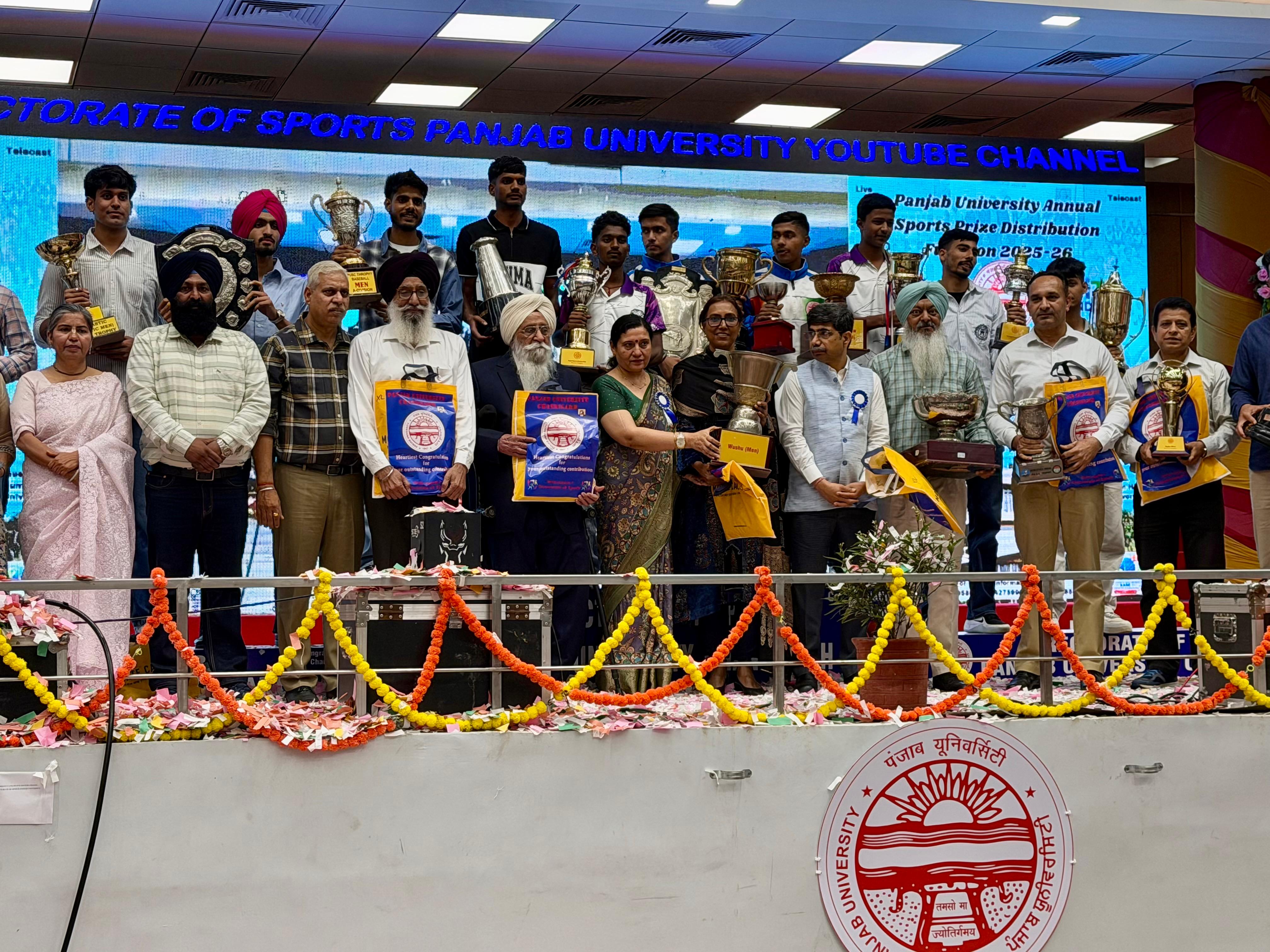 Students with their trophies