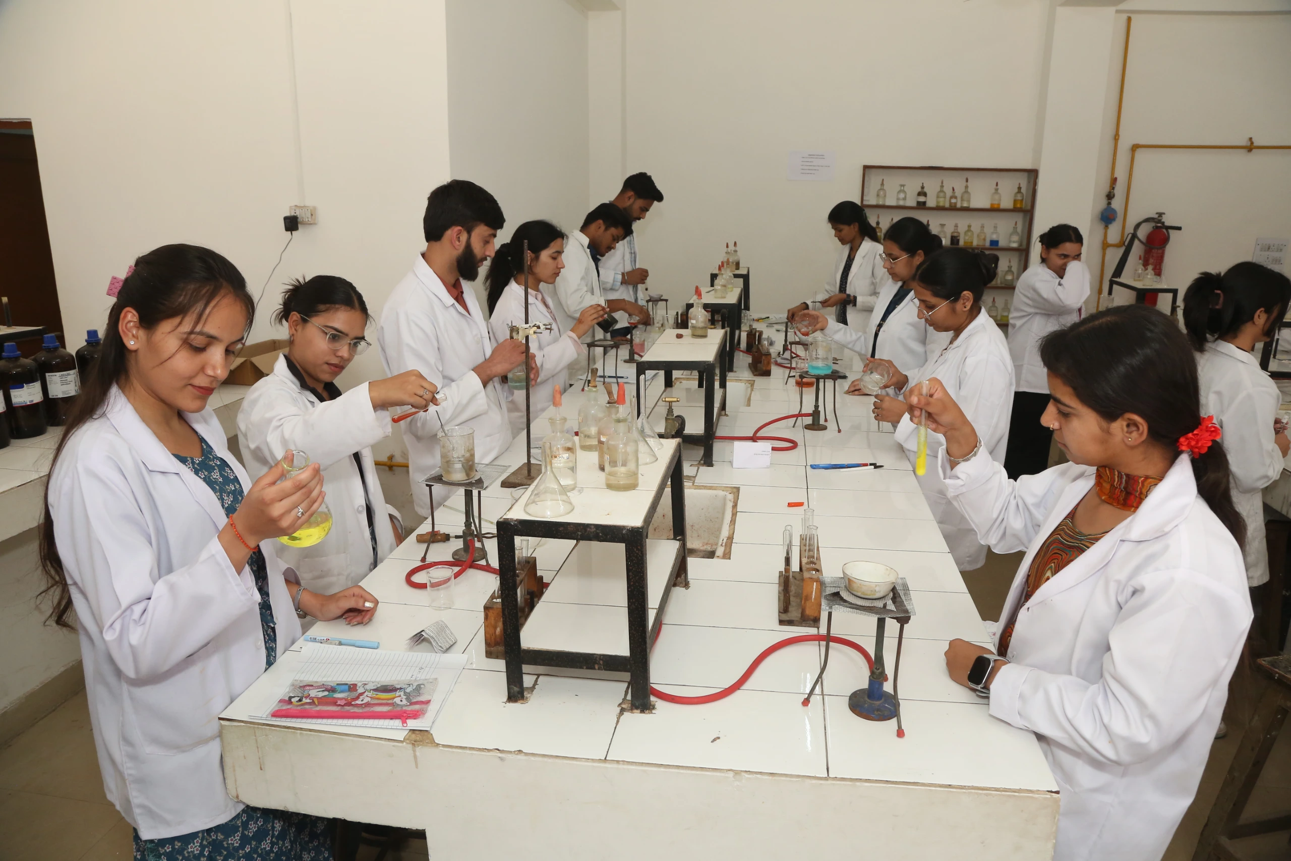Chemistry practical in session